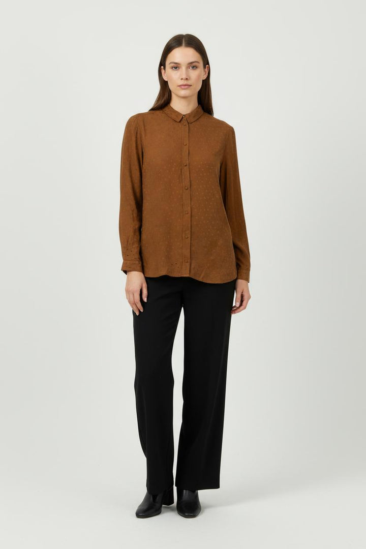 Chemise Marron - Taille S/36 de la marque Sézane | PARAD8871 - Vendu par Paradigme - Image 1