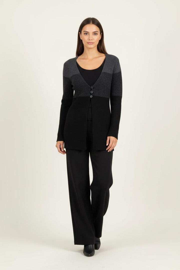 Cardigan Noir et Gris - Taille S/36 de la marque Comptoir des Cotonniers | PARAD88720 - Vendu par Paradigme - Image 1