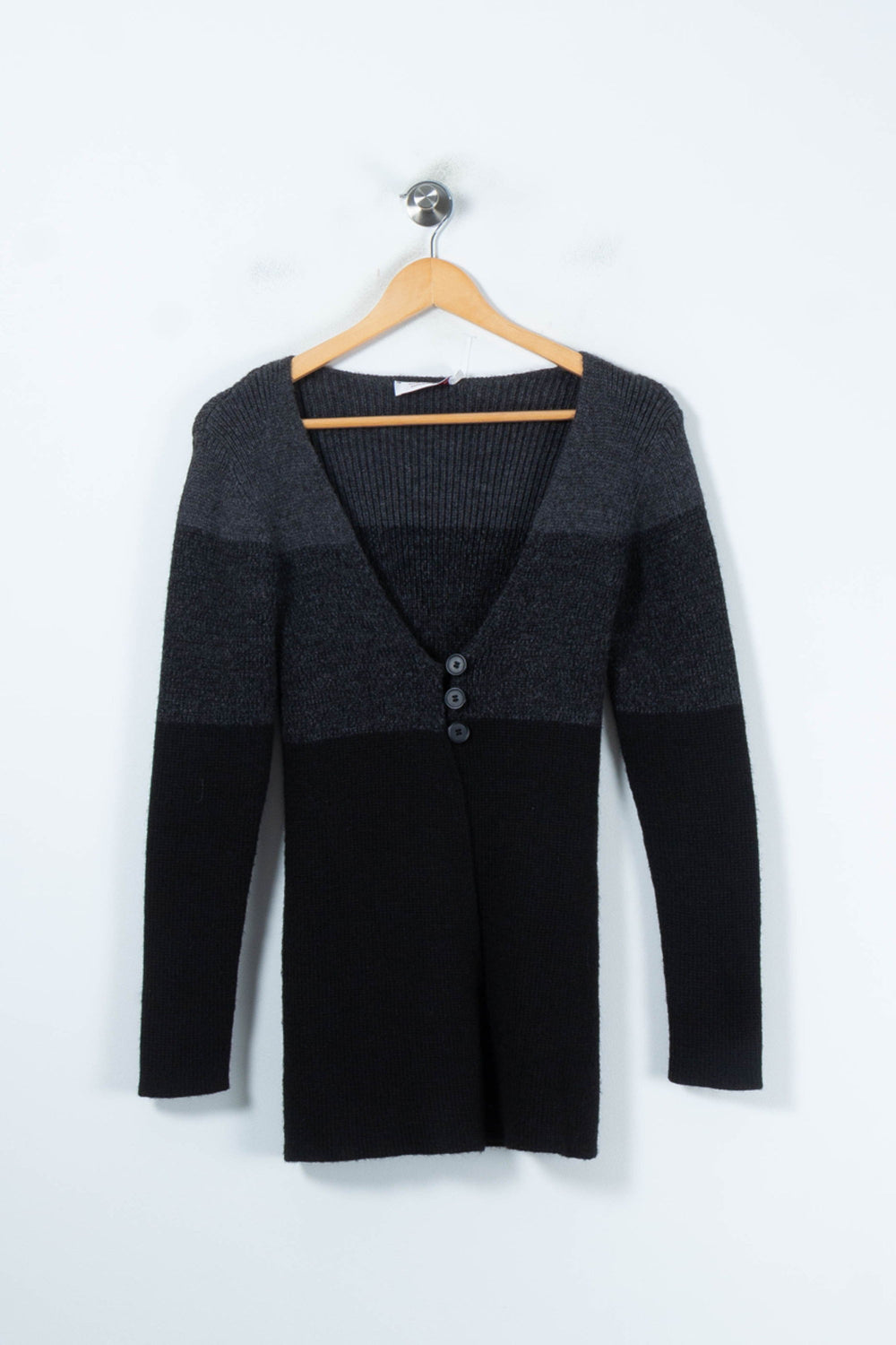 Cardigan Noir et Gris - Taille S/36 de la marque Comptoir des Cotonniers | PARAD88720 - Vendu par Paradigme - Image 2