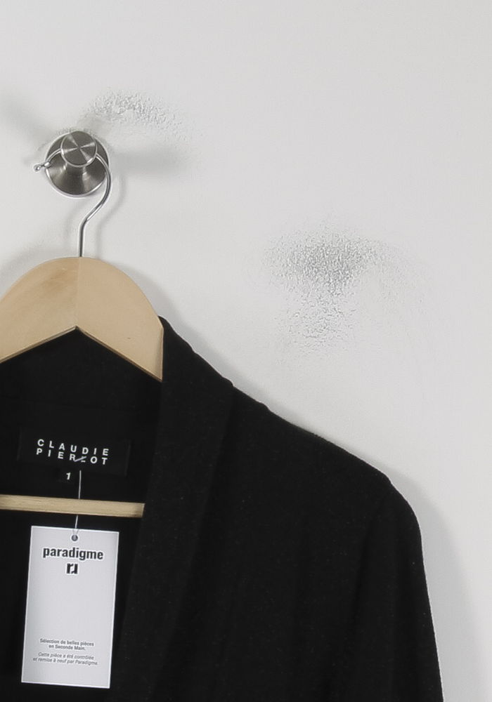 Cardigan Noir - Taille S/36 de la marque Claudie Pierlot | PARAD88725 - Vendu par Paradigme - Image 3