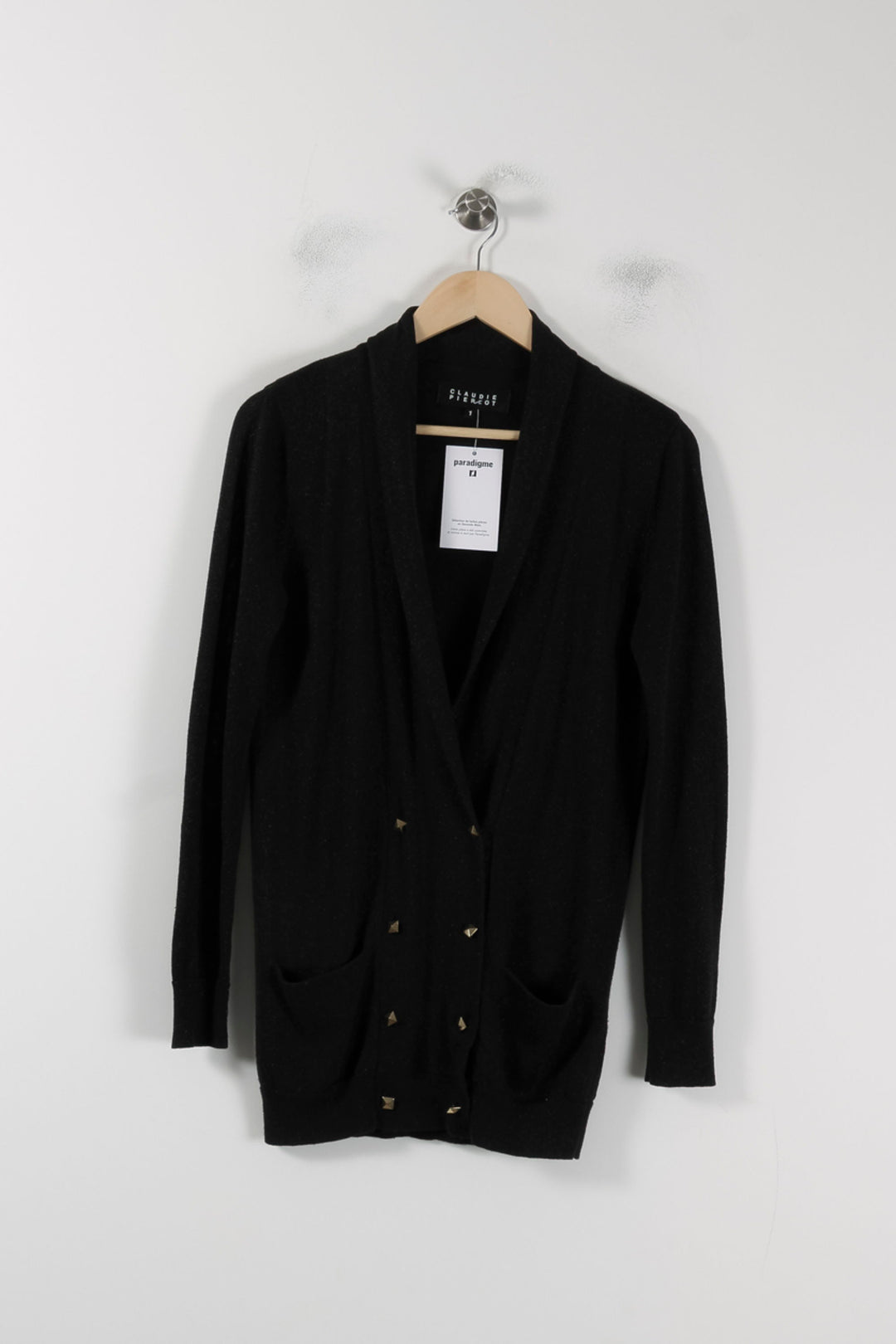 Cardigan Noir - Taille S/36 de la marque Claudie Pierlot | PARAD88725 - Vendu par Paradigme - Image 2