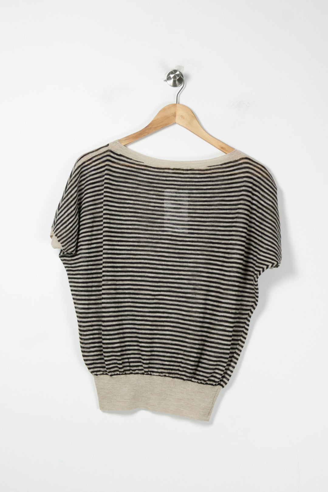 Tee-shirt Rayé Beige et Noir - Taille S/36 de la marque Momoni | PARAD88742 - Vendu par Paradigme - Image 4