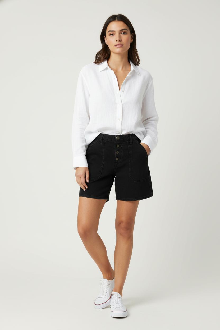 Short en Jean Noir - Taille S/36 de la marque ba&sh | PARAD88743 - Vendu par Paradigme - Image 1