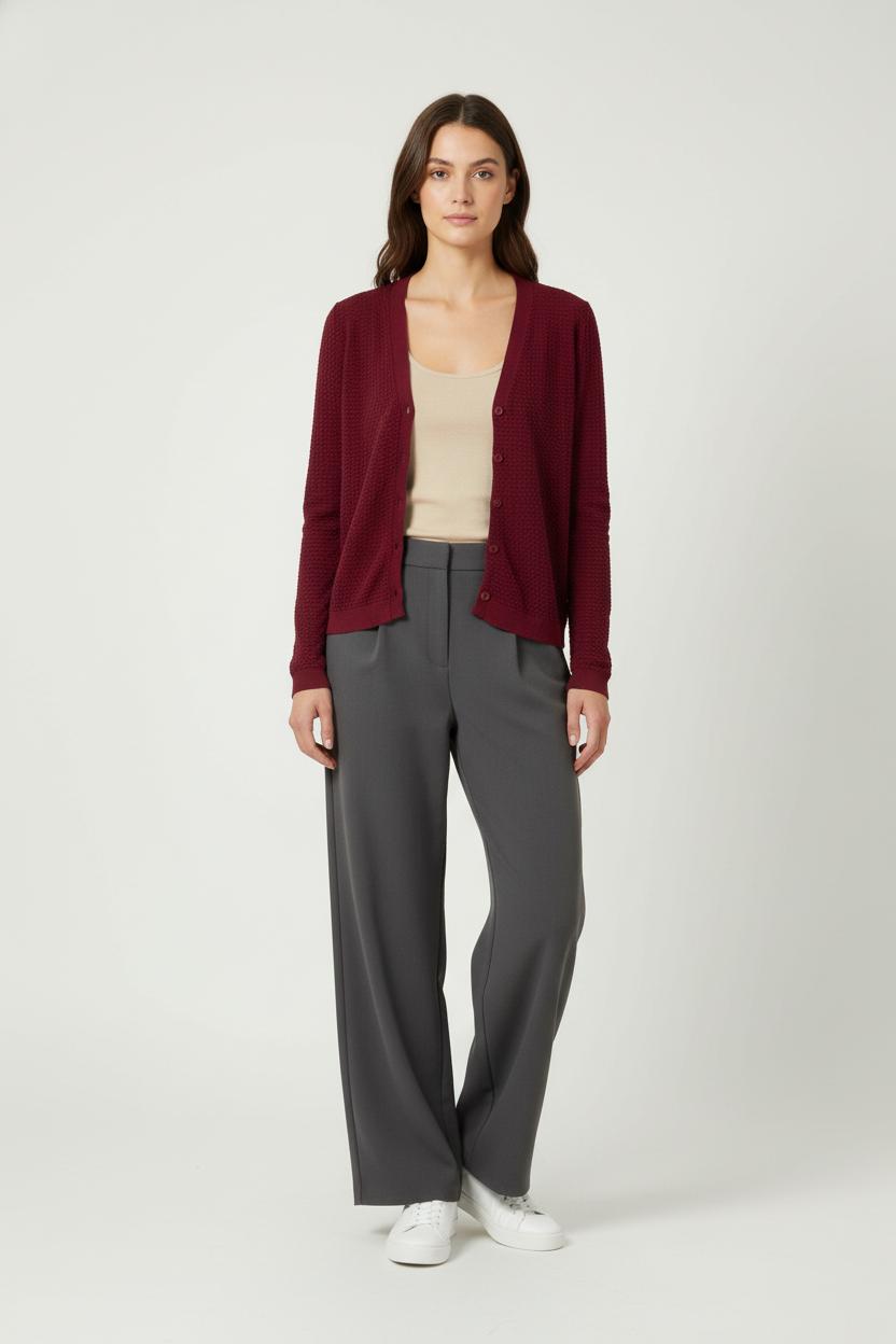 Cardigan Bordeaux - Taille S/36 de la marque Momoni | PARAD88749 - Vendu par Paradigme - Image 1