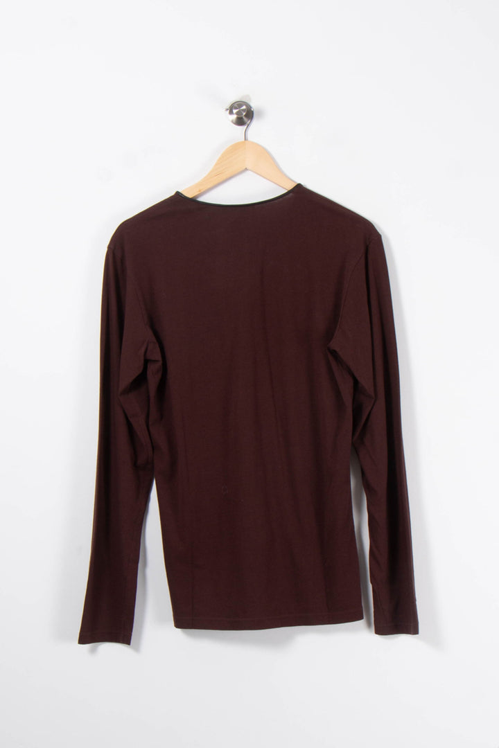 Henley Marron - Taille S/36 de la marque The Kooples | PARAD88757 - Vendu par Paradigme - Image 4