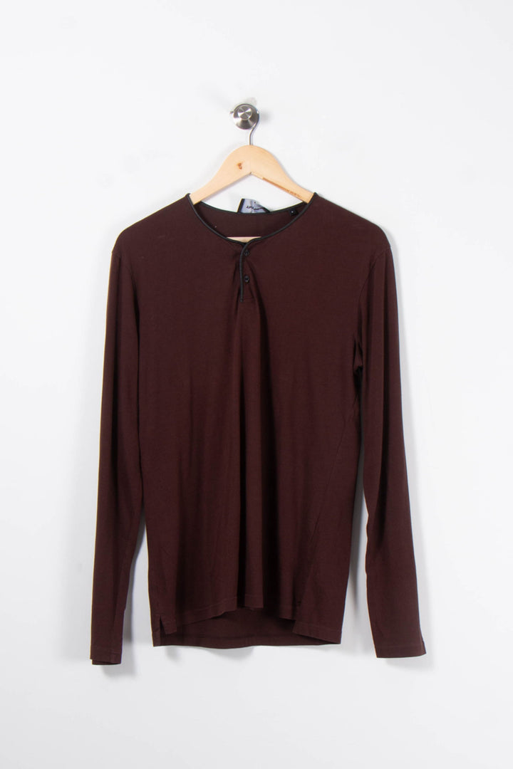 Henley Marron - Taille S/36 de la marque The Kooples | PARAD88757 - Vendu par Paradigme - Image 2