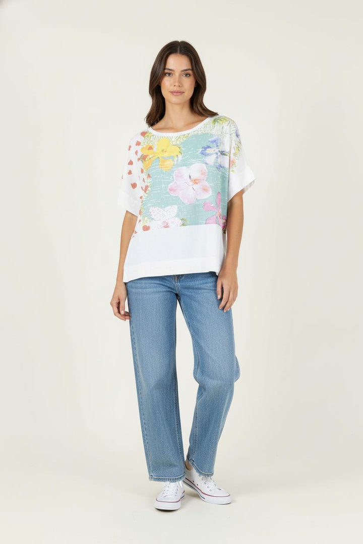 T-shirt Blanc et Vert - Taille M/38 de la marque Weill | PARAD88776 - Vendu par Paradigme - Image 1