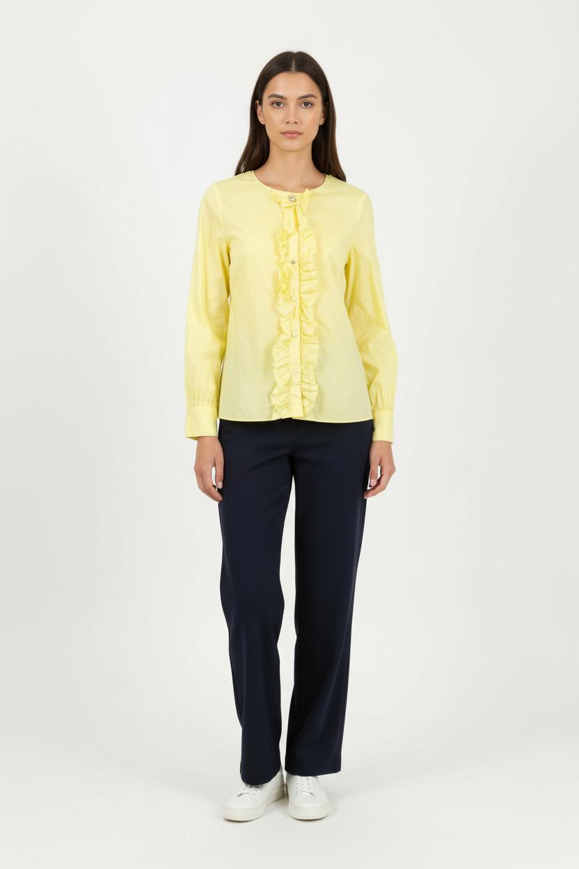 Blouse Volantée Jaune - Taille XL/42 de la marque Weill | PARAD88779 - Vendu par Paradigme - Image 1