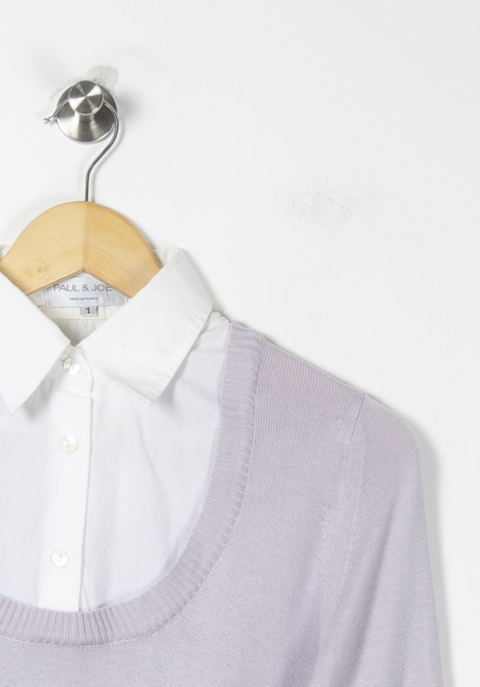 Pull Rose et Blanc - Taille S/36 de la marque Paul & Joe | PARAD88794 - Vendu par Paradigme - Image 3