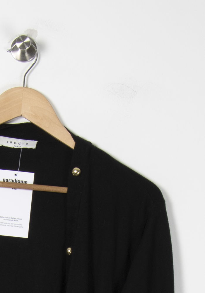 Cardigan Noir - Taille S/36 de la marque Sandro | PARAD88796 - Vendu par Paradigme - Image 3