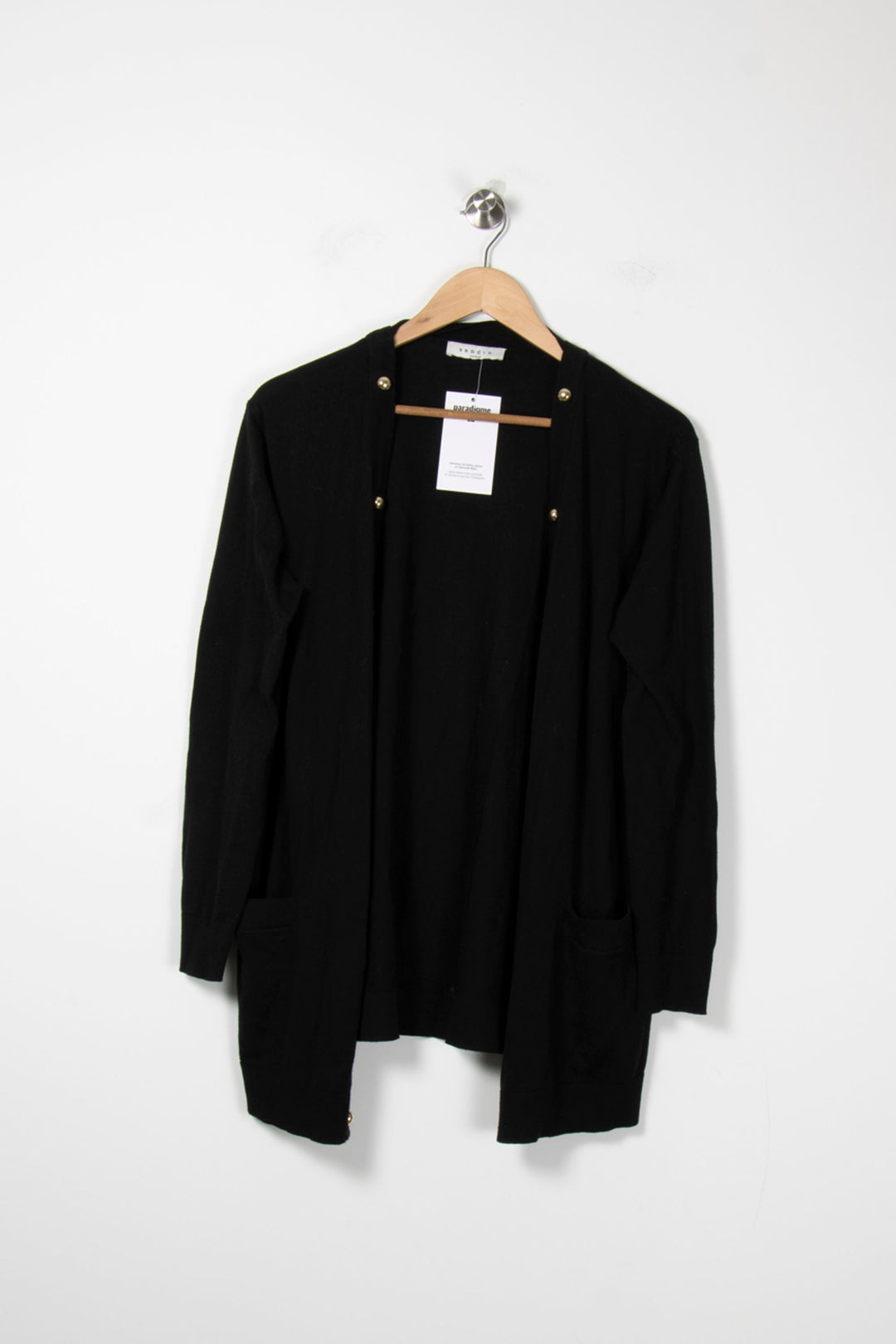 Cardigan Noir - Taille S/36 de la marque Sandro | PARAD88796 - Vendu par Paradigme - Image 2