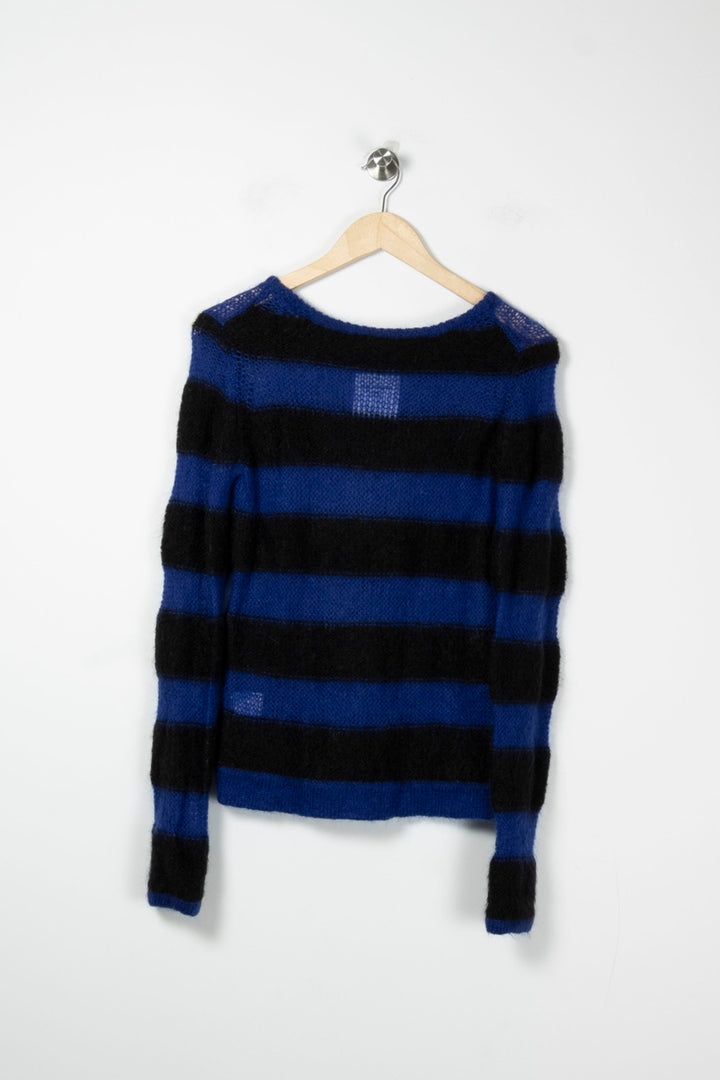 Pull Bleu et Noir - Taille M/38 de la marque Maje | PARAD88797 - Vendu par Paradigme - Image 4