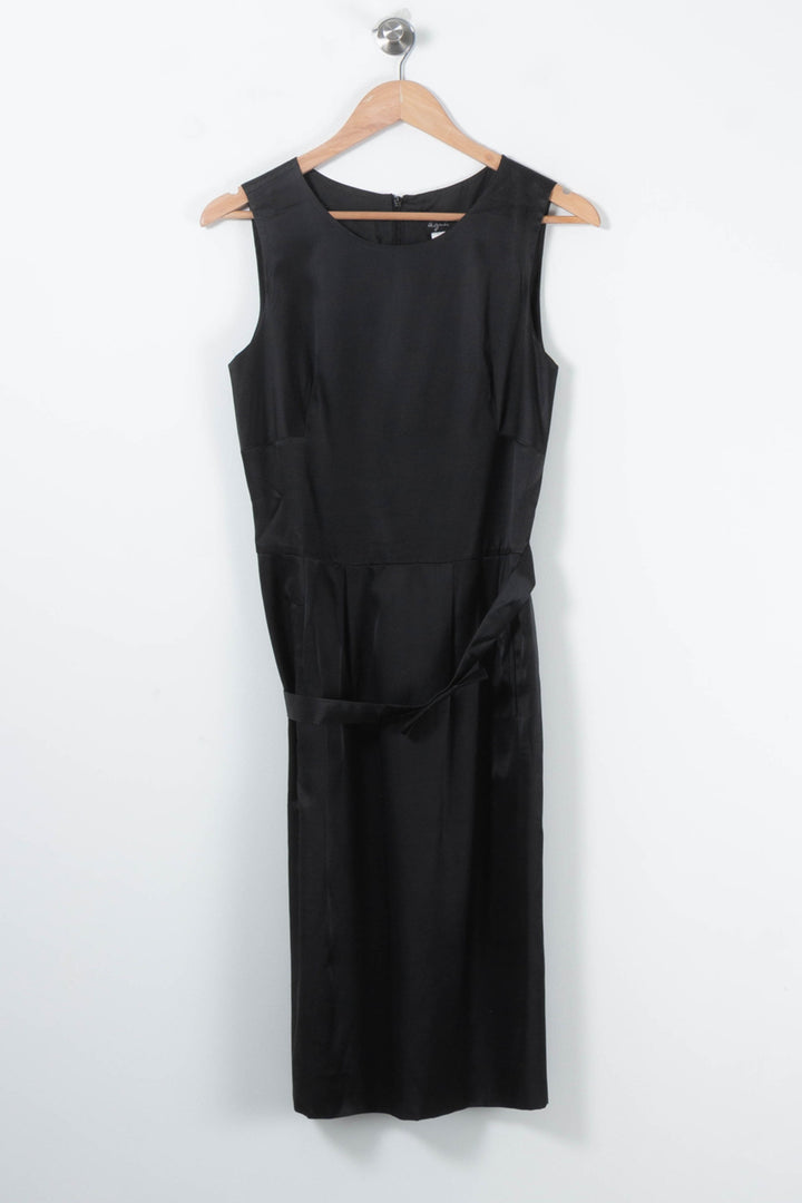 Robe Midi Noire - Taille L/40 de la marque Agnès b. | PARAD88803 - Vendu par Paradigme - Image 2