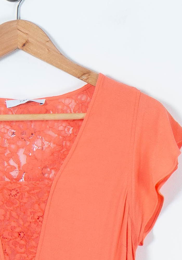 Robe Midi Orange - Taille M/38 de la marque ZAPA | PARAD88808 - Vendu par Paradigme - Image 3