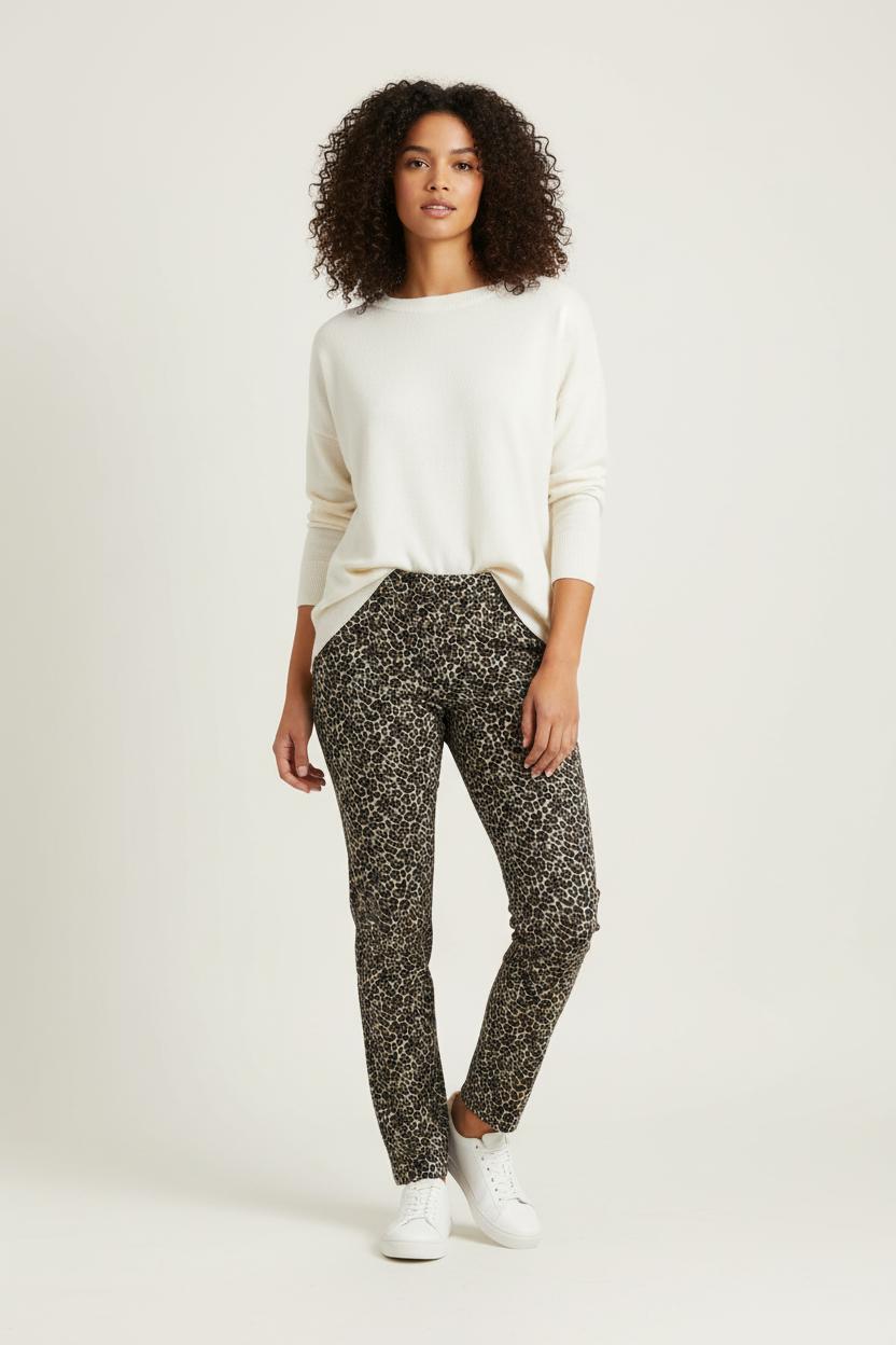Pantalon Léopard Noir et Beige - Taille S/36 de la marque Sézane | PARAD88821 - Vendu par Paradigme - Image 1