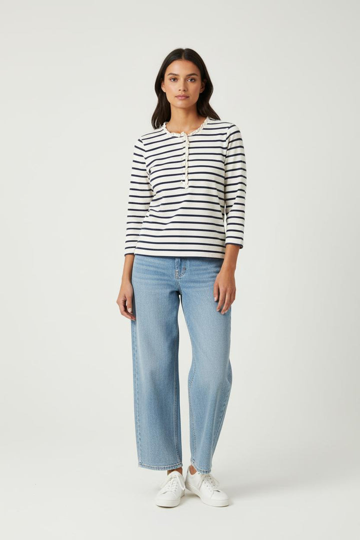 Marinière Blanc et Bleu - Taille M/38 de la marque Sézane | PARAD88826 - Vendu par Paradigme - Image 1