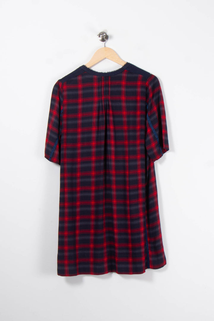 Robe Chemise Rouge et Bleu - Taille M/38 de la marque Zadig&Voltaire | PARAD88829 - Vendu par Paradigme - Image 4
