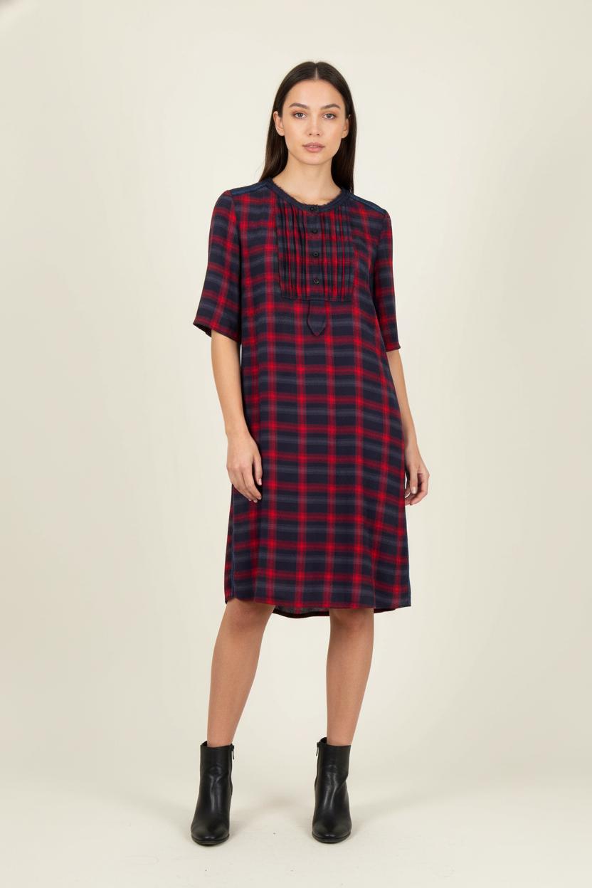 Robe Chemise Rouge et Bleu - Taille M/38 de la marque Zadig&Voltaire | PARAD88829 - Vendu par Paradigme - Image 1
