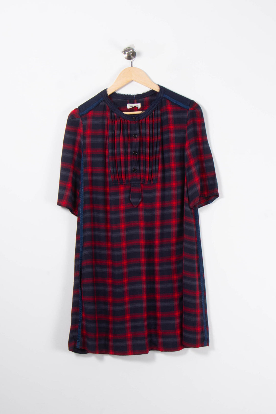 Robe Chemise Rouge et Bleu - Taille M/38 de la marque Zadig&Voltaire | PARAD88829 - Vendu par Paradigme - Image 2