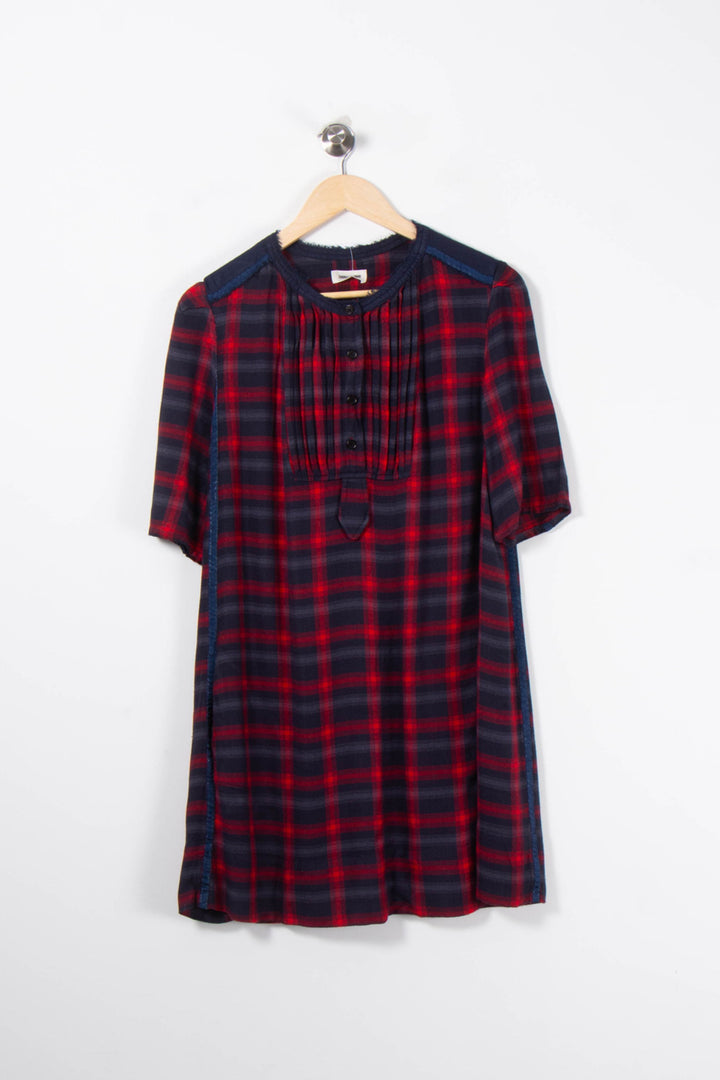 Robe Chemise Rouge et Bleu - Taille M/38 de la marque Zadig&Voltaire | PARAD88829 - Vendu par Paradigme - Image 2