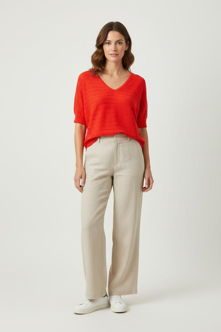 Pull Rouge - Taille S/36 de la marque La Fée Maraboutée | PARAD88842 - Vendu par Paradigme - Image 1
