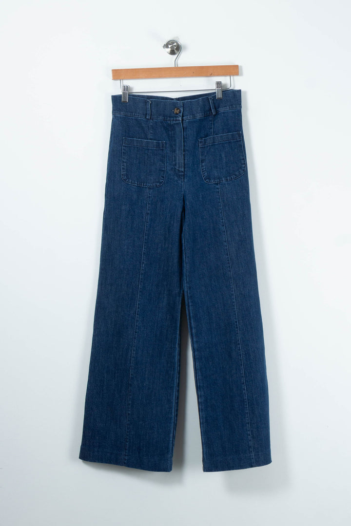 Pantalon Large Bleu - Taille M/38 de la marque La Fée Maraboutée | PARAD88843 - Vendu par Paradigme - Image 2