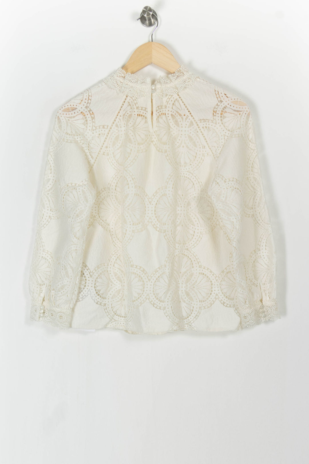 Blouse Dentelle Blanche - Taille S/36 de la marque Sézane | PARAD88874 - Vendu par Paradigme - Image 4