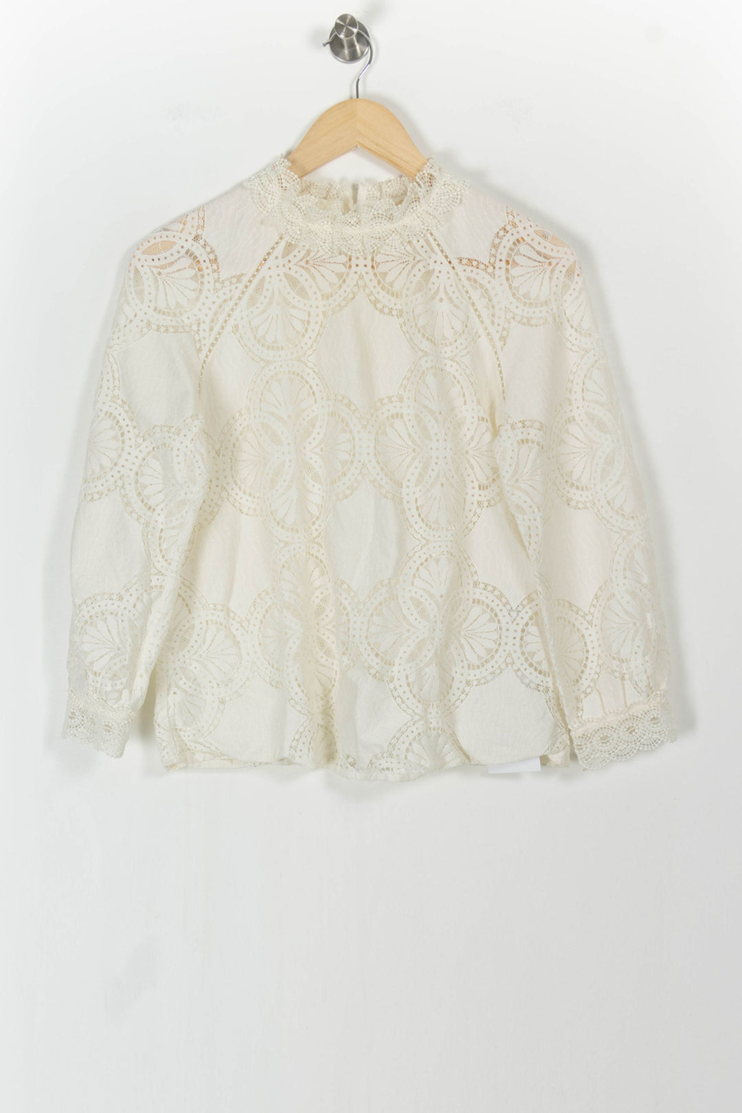 Blouse Dentelle Blanche - Taille S/36 de la marque Sézane | PARAD88874 - Vendu par Paradigme - Image 2