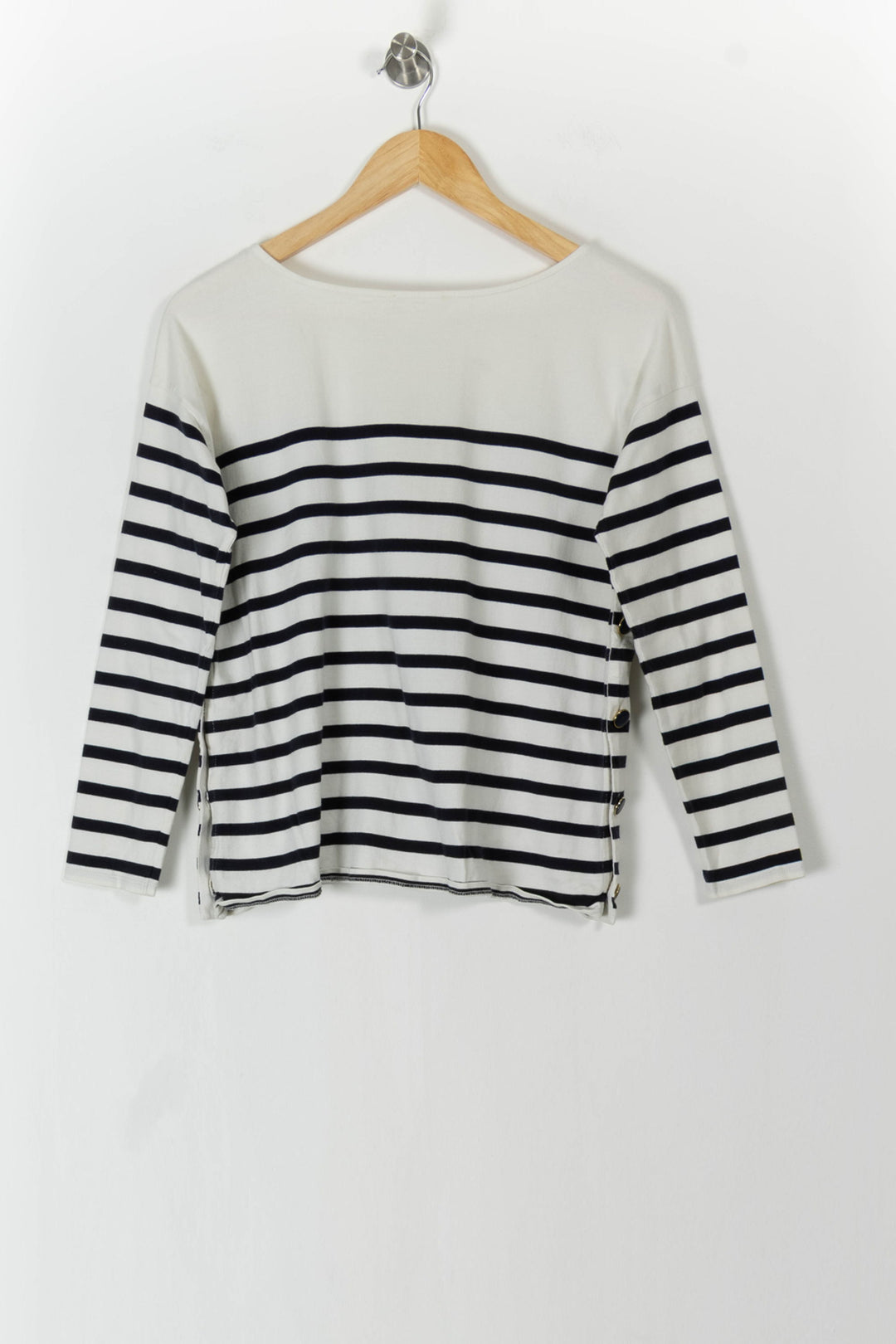 Marinière Blanche et Marine - Taille S/36 de la marque Sézane | PARAD88875 - Vendu par Paradigme - Image 4
