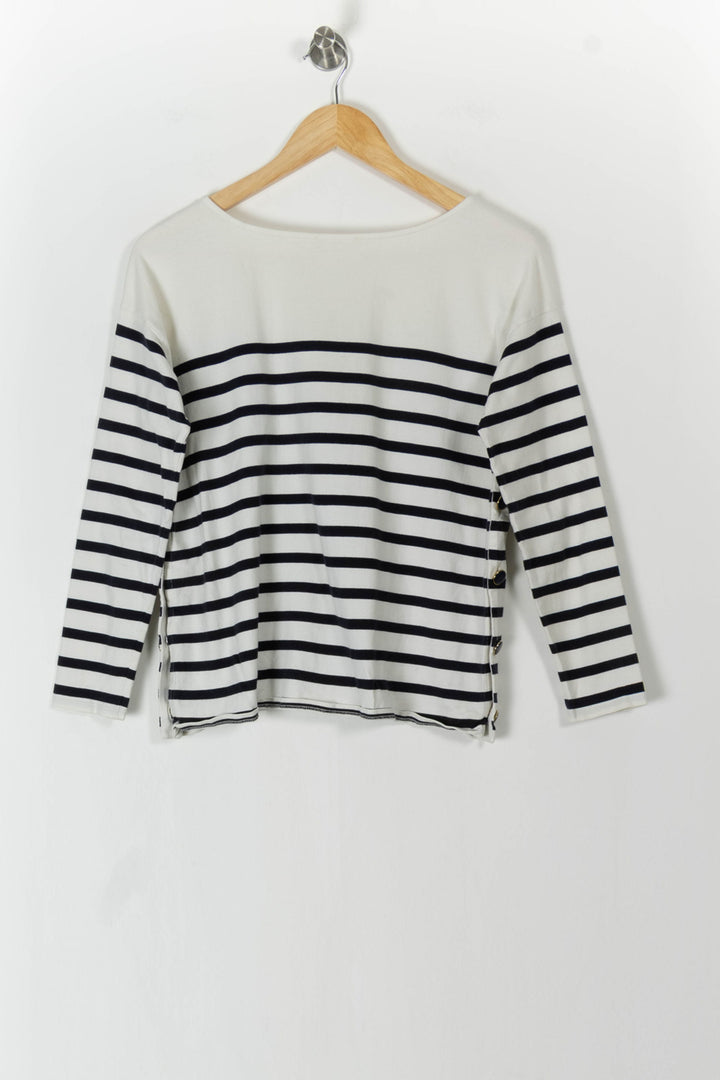 Marinière Blanche et Marine - Taille S/36 de la marque Sézane | PARAD88875 - Vendu par Paradigme - Image 4