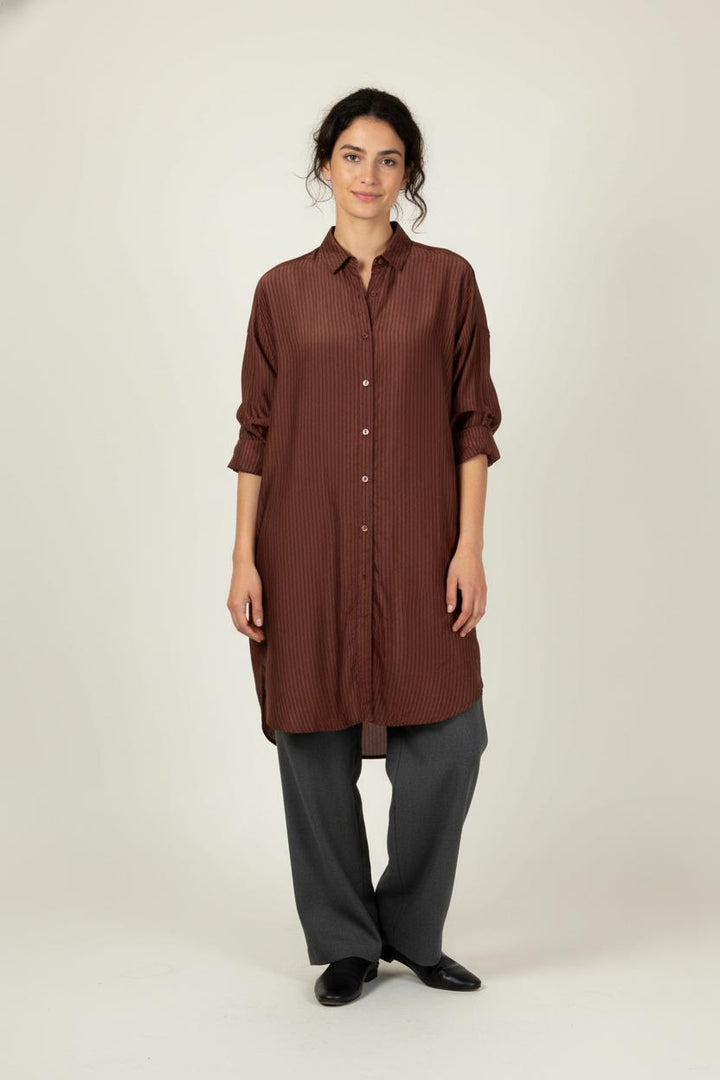 Chemise Oversize Bordeaux - Taille S/36 de la marque Mes Demoiselles Paris | PARAD88880 - Vendu par Paradigme - Image 1