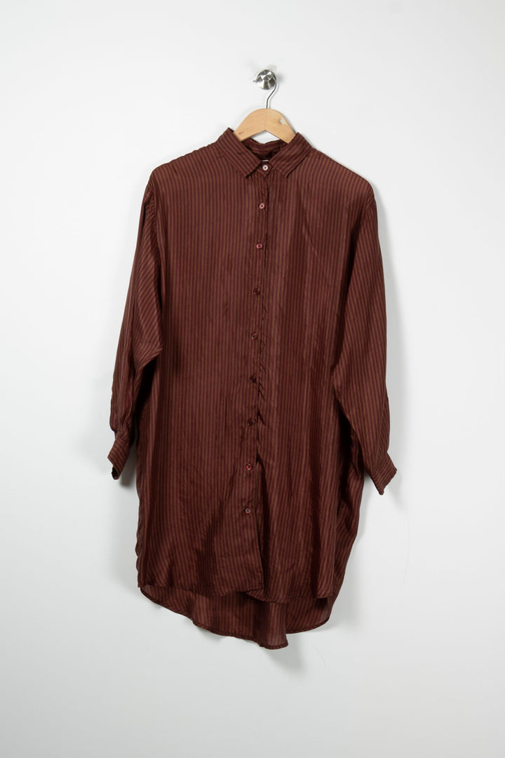 Chemise Oversize Bordeaux - Taille S/36 de la marque Mes Demoiselles Paris | PARAD88880 - Vendu par Paradigme - Image 2