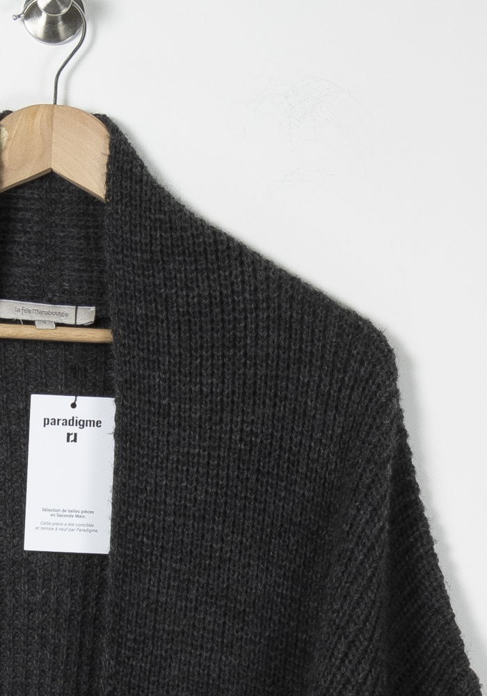 Gilet Gris - Taille S/36 de la marque La Fée Maraboutée | PARAD88891 - Vendu par Paradigme - Image 3