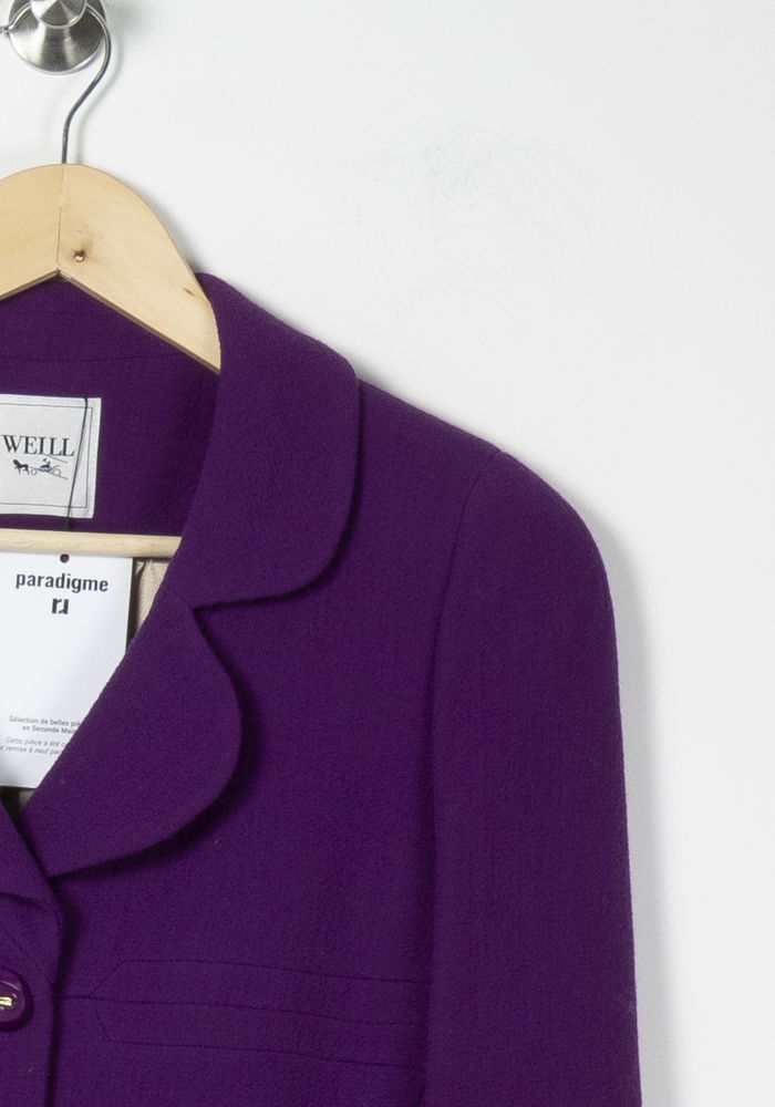 Veste Courte Violette - Taille M/38 de la marque Weill | PARAD88895 - Vendu par Paradigme - Image 3