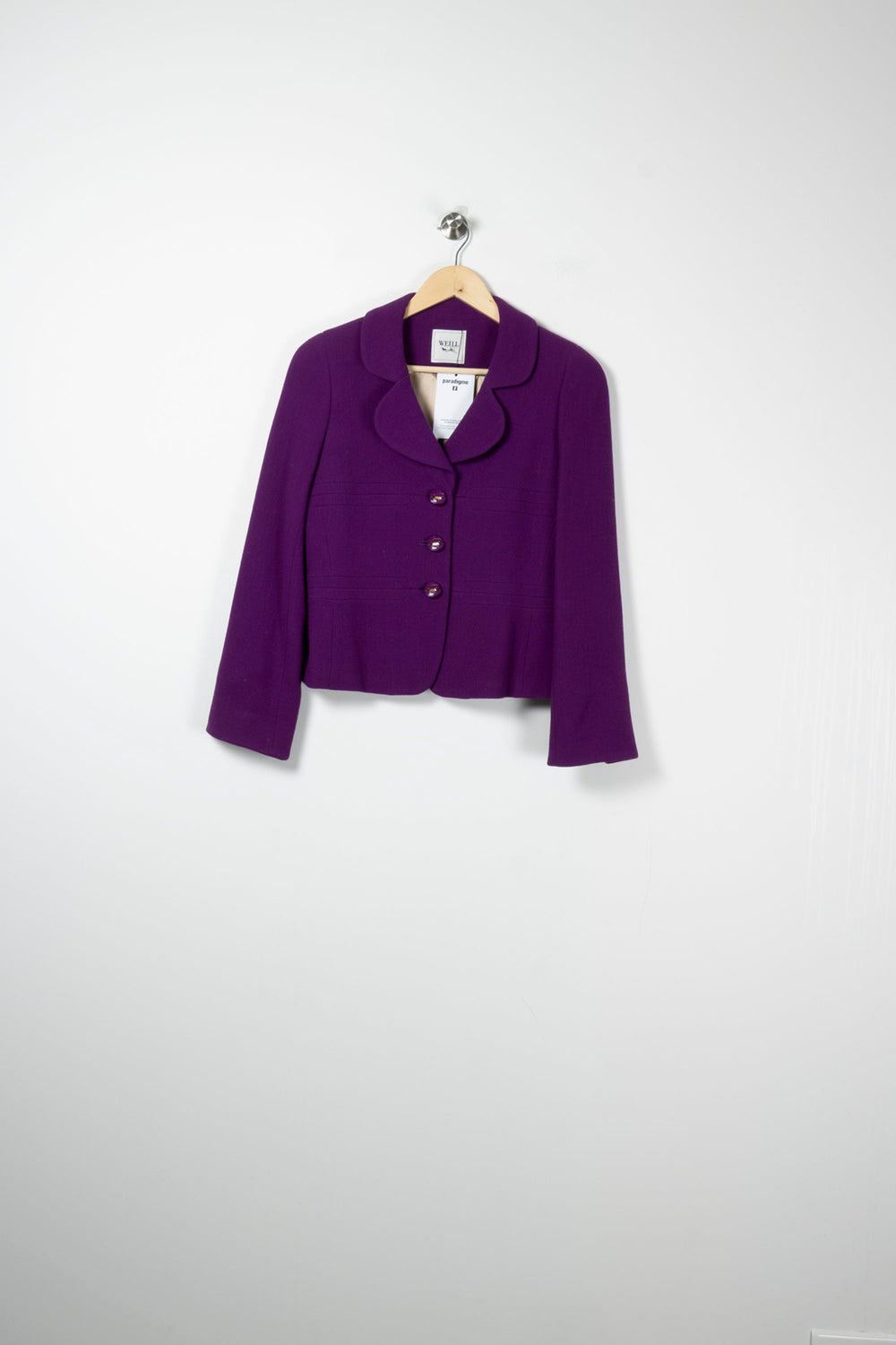 Veste Courte Violette - Taille M/38 de la marque Weill | PARAD88895 - Vendu par Paradigme - Image 2