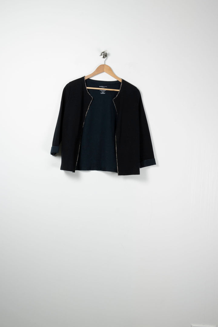 Gilet Noir - Taille S/36 de la marque Majestic Filatures | PARAD88900 - Vendu par Paradigme - Image 2