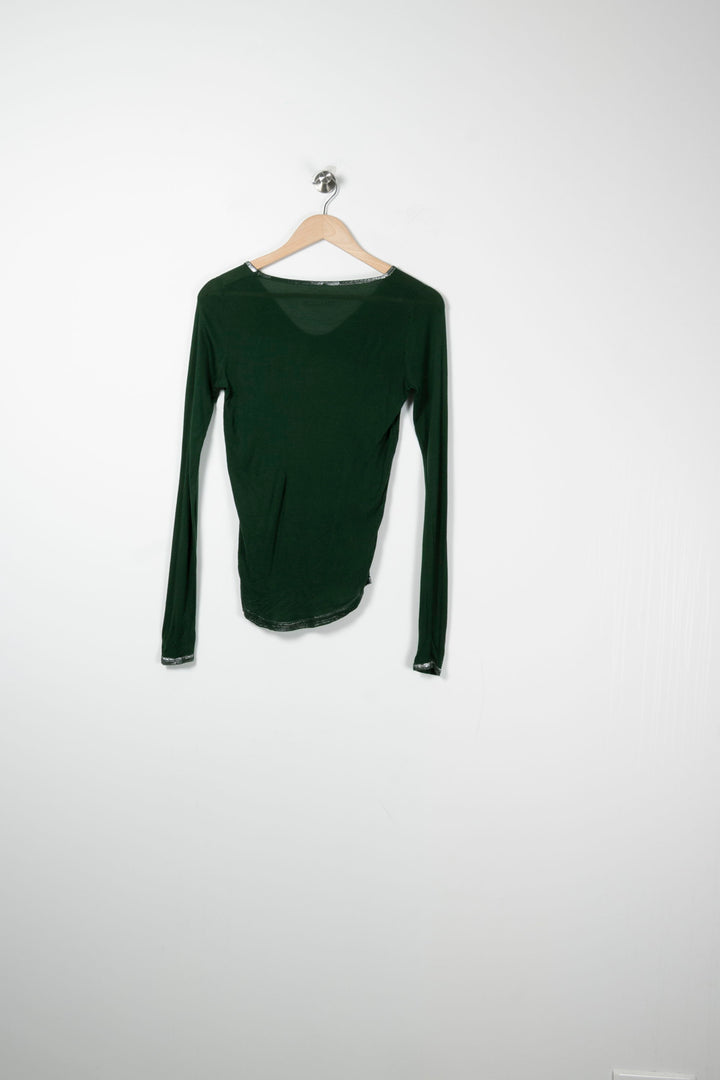 T-shirt Manche Longue Vert - Taille XS/34 de la marque Zadig&Voltaire | PARAD88901 - Vendu par Paradigme - Image 4