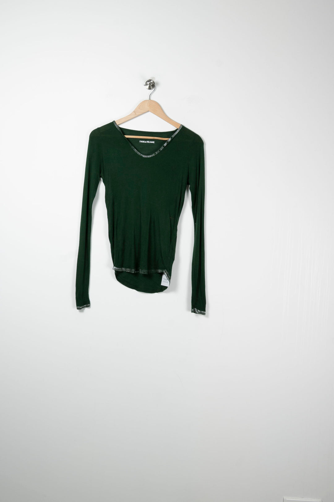 T-shirt Manche Longue Vert - Taille XS/34 de la marque Zadig&Voltaire | PARAD88901 - Vendu par Paradigme - Image 2
