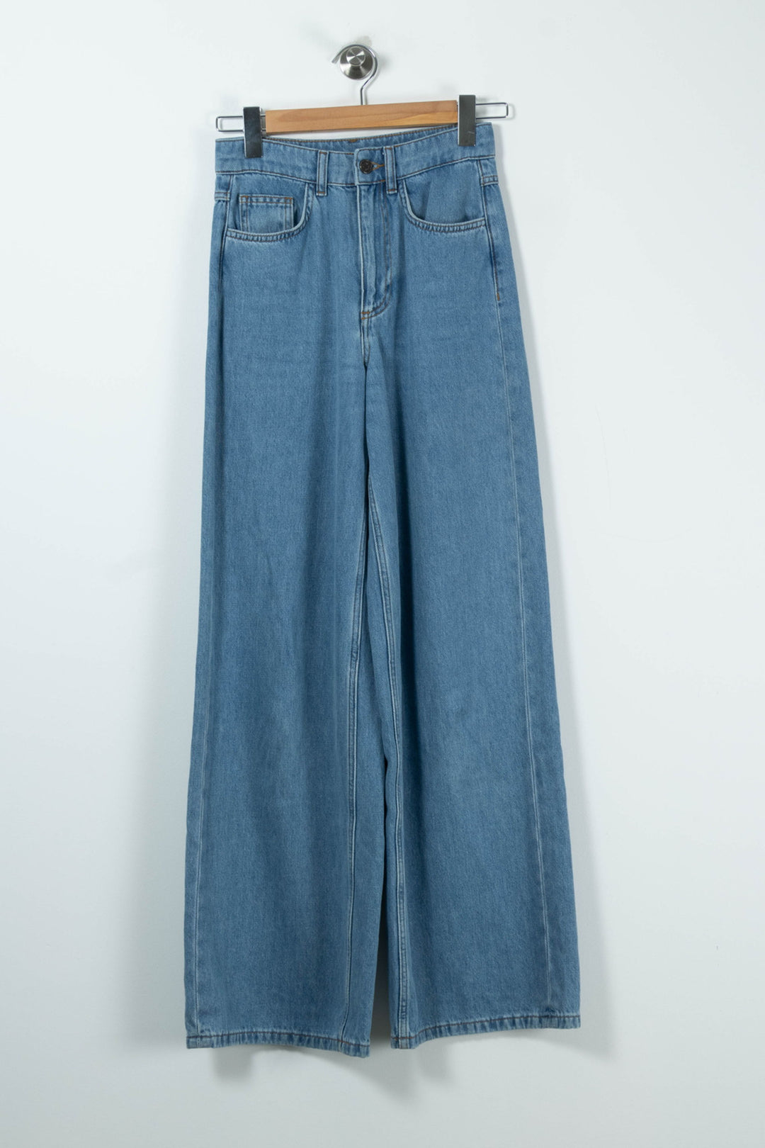 Jean Large Bleu - Taille XS/34 de la marque Vanessa Bruno | PARAD88904 - Vendu par Paradigme - Image 2
