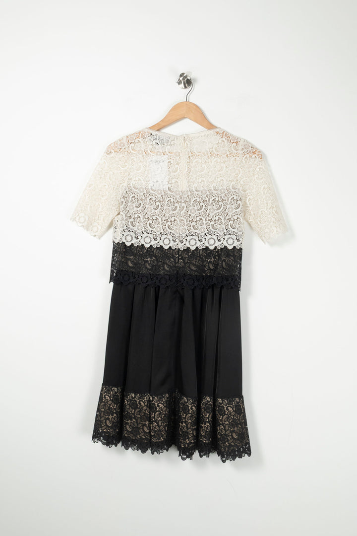 Robe Midi Blanche et Noire - Taille XS/34 de la marque The Kooples | PARAD88909 - Vendu par Paradigme - Image 4