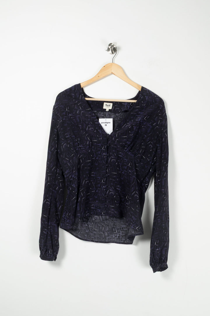 Blouse Violet - Taille XL/42 de la marque Soi Paris | PARAD88913 - Vendu par Paradigme - Image 2
