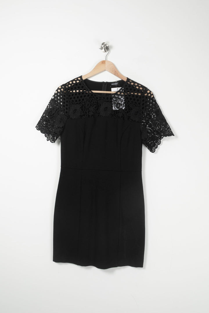 Robe Courte Noire - Taille S/36 de la marque Kookai | PARAD88919 - Vendu par Paradigme - Image 2