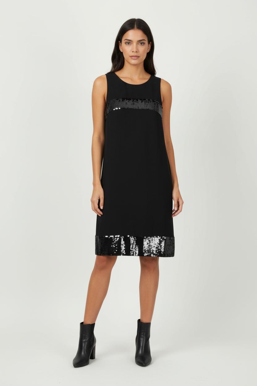 Robe Droite Noire - Taille M/38 de la marque Caroll | PARAD88930 - Vendu par Paradigme - Image 1