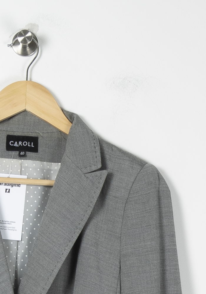 Veste Grise - Taille L/40 de la marque Caroll | PARAD88933 - Vendu par Paradigme - Image 3