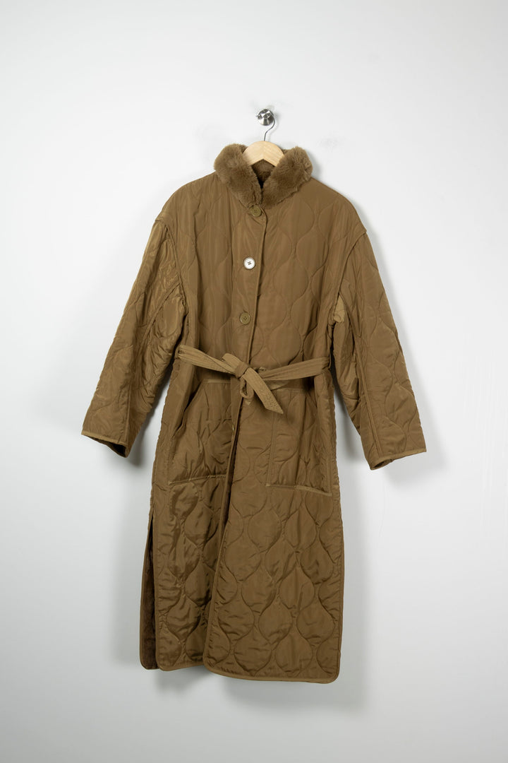 Manteau Matelassé Marron - Taille S/36 de la marque Mes Demoiselles Paris | PARAD88939 - Vendu par Paradigme - Image 2