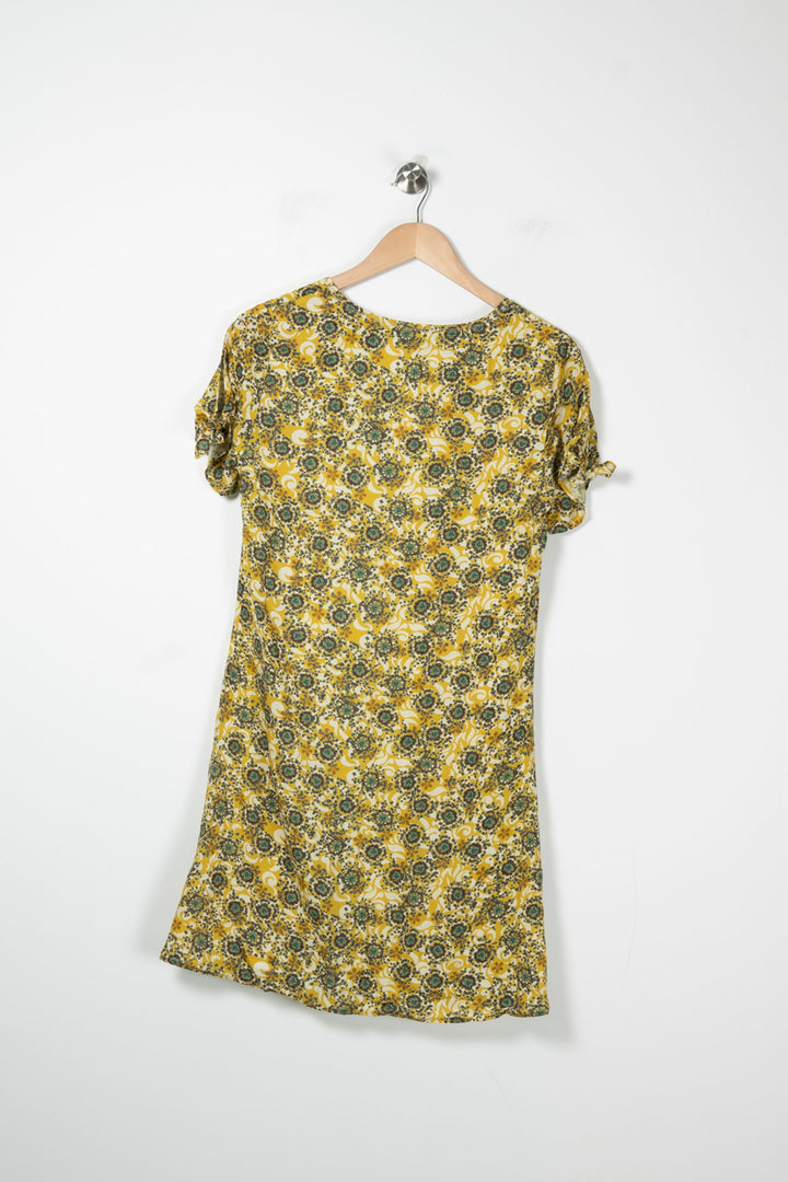 Robe Courte Jaune et Verte - Taille S/36 de la marque Sud express | PARAD88947 - Vendu par Paradigme - Image 4