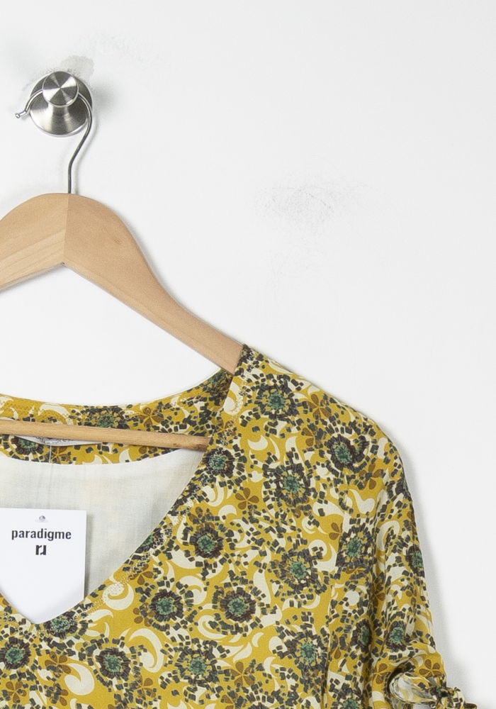 Robe Courte Jaune et Verte - Taille S/36 de la marque Sud express | PARAD88947 - Vendu par Paradigme - Image 3