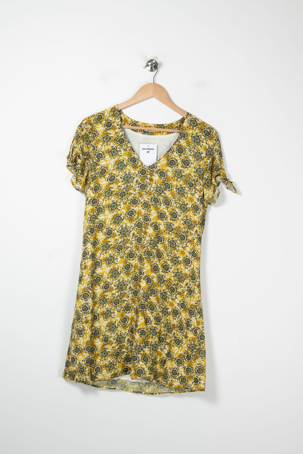 Robe Courte Jaune et Verte - Taille S/36 de la marque Sud express | PARAD88947 - Vendu par Paradigme - Image 2