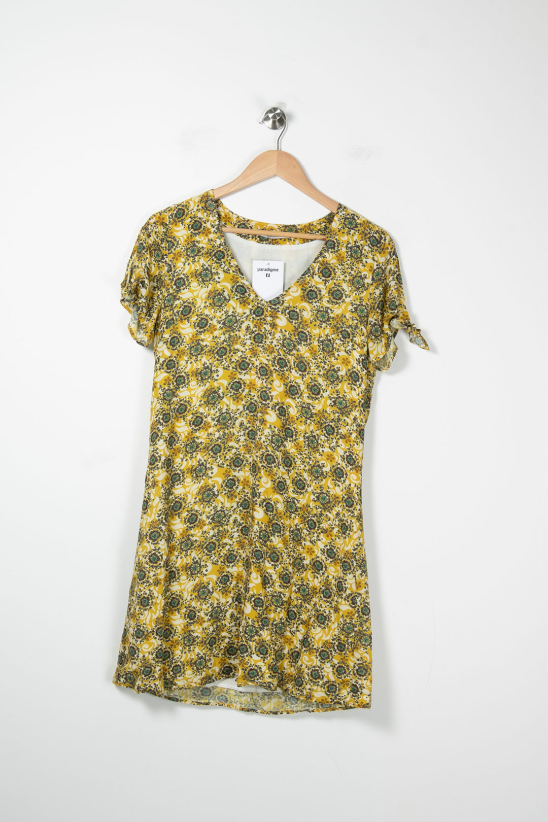 Robe Courte Jaune et Verte - Taille S/36 de la marque Sud express | PARAD88947 - Vendu par Paradigme - Image 2
