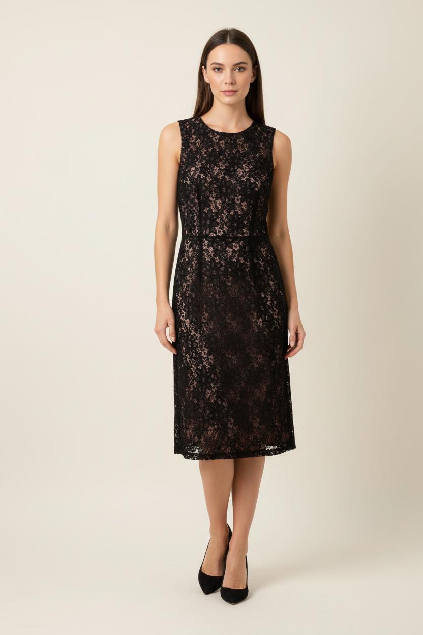 Robe en Dentelle Noire - Taille L/40 de la marque Tara Jarmon | PARAD88972 - Vendu par Paradigme - Image 1
